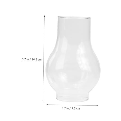 FONDOTIN Glaslampenschirm für Petroleumlampe Transparenter Lampenzylinder Dekorativer Ersatzglas Lampenschirm Weich Machendes Licht Einfach zu Montieren Vintage Stil für Wandlampen und von FONDOTIN