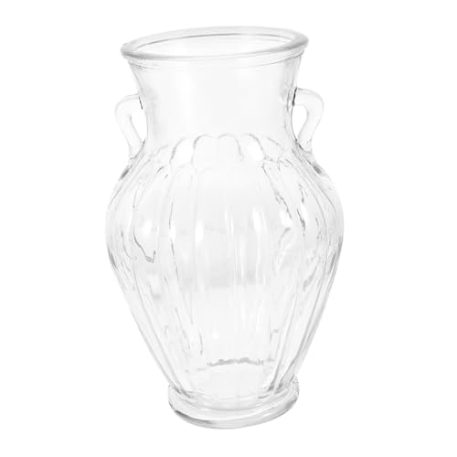 FONDOTIN Glasvase mit Griff Deko Vase für Tisch Wohnzimmer Modernes Transparentes Design Stabiles Glas Kompakte Vielseitig als Blumen oder Dekovase Geeignet FONDOTIN Glasvase mit Griff Deko Vase für Tisch Wohnzimmer Modernes Transparentes Design Stabiles Glas Kompakte Vielseitig als Blumen oder Dekovase Geeignet von FONDOTIN