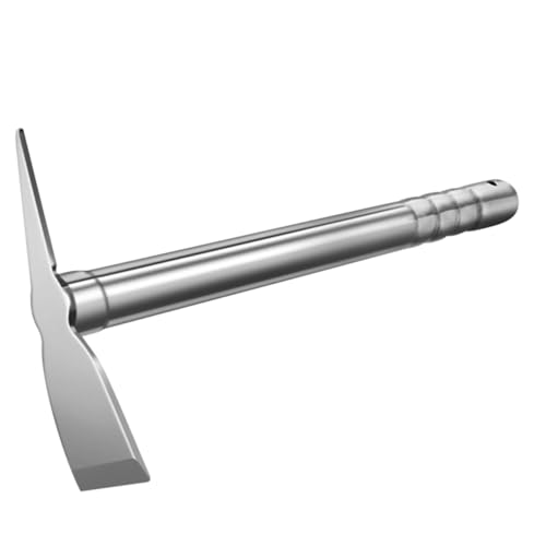 FONDOTIN Hacke für den Gemüseanbau gartenwerkzeuge gartenpflanzen Gartenbauwerkzeug kleine Gartenhacke kleine Grabhacke robuste Spitzhacke kleine Hacke Pflanzen Rostfreier Stahl Silver von FONDOTIN