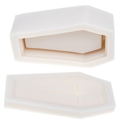 FONDOTIN Halloween Silikonform Coffin Kerzengießform Kreativ DIY Kerzenform für Duftkerzen Seifen Basteln Wiederverwendbar Antihaft von FONDOTIN