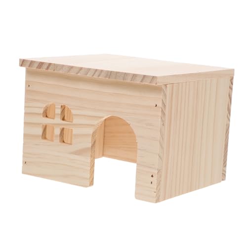 FONDOTIN Hamster Futterplattform aus Holz mit Leiter Multifunktionales Hideout und Spielhaus Sichere Kleintierplattform für Hamster Ratten Zwerghamster und Gerbils Dekoratives Zubehör für von FONDOTIN