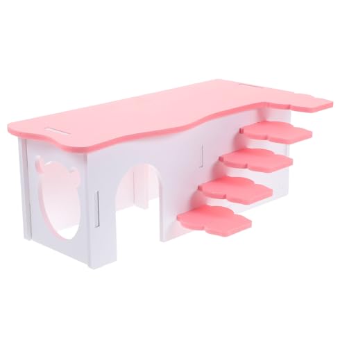 FONDOTIN Hamster Versteckhaus mit Leiter Mehrkammernhaus Kleintier für Meerschweinchen und Zwerghamster Privater Ruheplatz und Kletterplattform für Kleintiere von FONDOTIN
