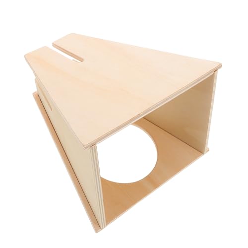 FONDOTIN Hamster Wasserflaschenhalter aus Holz mit Versteck Multifunktionaler Trinkflaschenständer für Kleine Haustiere Seitiger Wasserzugang Geeignet für Hamsterkäfig Zubehör von FONDOTIN
