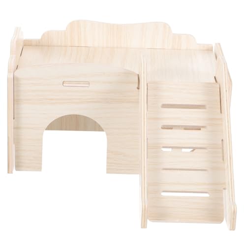 FONDOTIN Hamsterhaus aus Naturholz mit Leiter Bissfestes Kleintierversteck Langlebiges Hamsterspielzeug für Zwerghamster Meerschweinchen und Kleine Haustiere Geeignet zum Schlafen FONDOTIN Hamsterhaus aus Naturholz mit Leiter Bissfestes Kleintierversteck Langlebiges Hamsterspielzeug für Zwerghamster Meerschweinchen und Kleine Haustiere Geeignet zum Schlafen von FONDOTIN