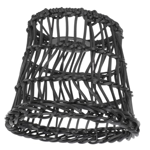 FONDOTIN Handgefertigter Gewebter Rattan Lampenschirm Dekorativer Boho Lampenschirm für Deckenleuchte Stabil und Langlebig Weich Streuendes Licht für Schlafzimmer Wohnzimmer Küche von FONDOTIN