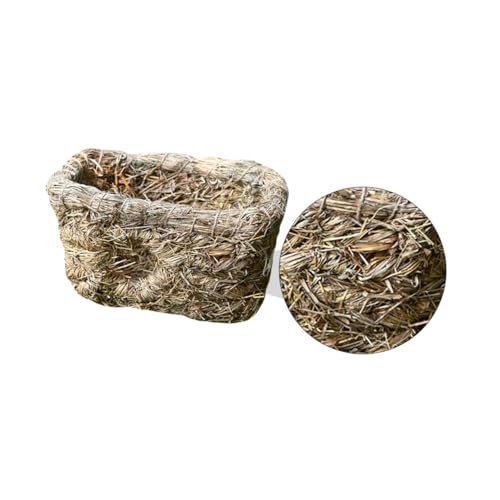 FONDOTIN Handgefertigtes Doppeltes Haustiernest aus Stroh Sicheres Schlafhaus für Kleine Kaninchen Katzen und Meerschweinchen Wetterfestes Robustes Rückzugsbett für Drinnen und Draußen FONDOTIN Handgefertigtes Doppeltes Haustiernest aus Stroh Sicheres Schlafhaus für Kleine Kaninchen Katzen und Meerschweinchen Wetterfestes Robustes Rückzugsbett für Drinnen und Draußen von FONDOTIN