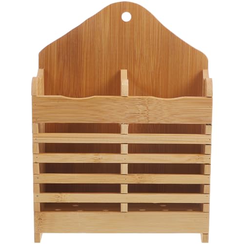 FONDOTIN Hasengrasständer Grashase Hasenheuspender Hasenhalter füttern Futterspender Feeder-Rack Kleiner Futterautomat Holzfütterung Kaninchenfutterautomat Bambus Orange von FONDOTIN