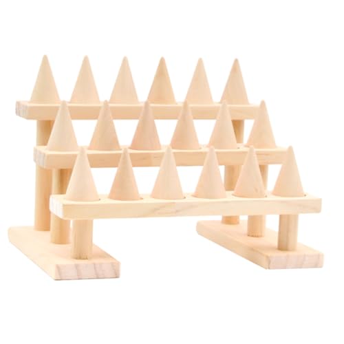 FONDOTIN Holz Ringständer Kegel 3-Layer Ring Organizer Für Schmuckaufbewahrung Ringhalter Aus Holz Für Schreibtisch Und Ausstellungen FONDOTIN Holz Ringständer Kegel 3-Layer Ring Organizer Für Schmuckaufbewahrung Ringhalter Aus Holz Für Schreibtisch Und Ausstellungen von FONDOTIN