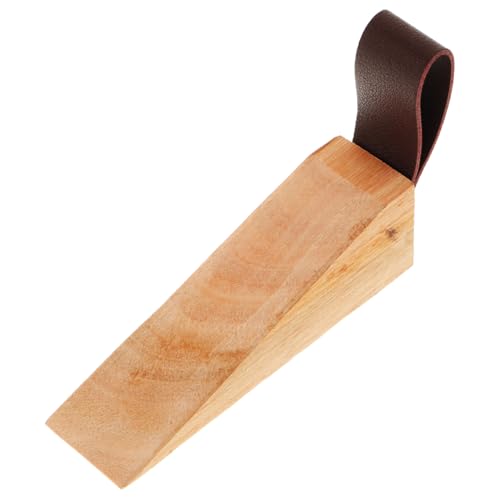 FONDOTIN Holz Türstopper aus Natürlichem Buchenholz Rutschfester Türkeil mit Natürlicher Maserung Praktischer Türblocker für Kindersicherung und Türschutz Geeignet für Wohnraum und von FONDOTIN