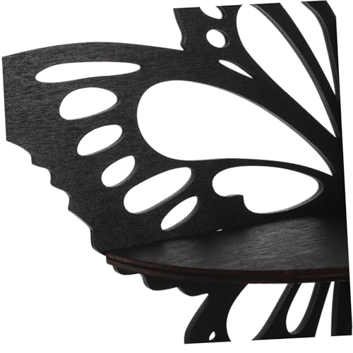 FONDOTIN Holz eckregal Schwebend Wandmontage Schmetterling Design Wandregal Hängeregal Stilvolle Wanddekoration für Wohnzimmer Büro Badezimmer von FONDOTIN