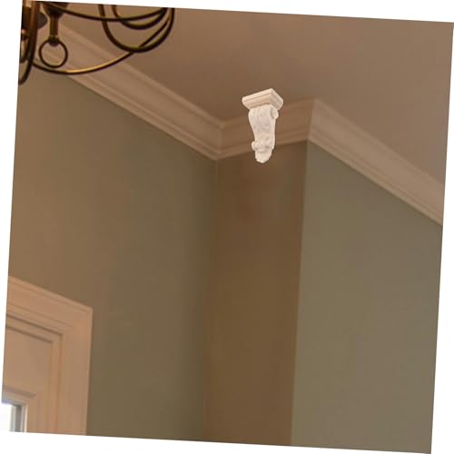 FONDOTIN Holzkonsole Dekorativ Römische Säule Eckblume aus Massivem Holz mit Europäischem Bogen Design für Wandregal Vintage Wanddeko von FONDOTIN