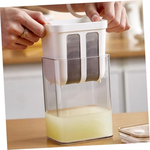 FONDOTIN Joghurtfilter mit Großem Fassungsvermögen Feinmaschiges Yoghurtsieb aus Hochwertigem und Nussmilchfilter Vielseitiges Küchengerät für Joghurt Käse Saucen mit Abnehmbarem Deckel von FONDOTIN