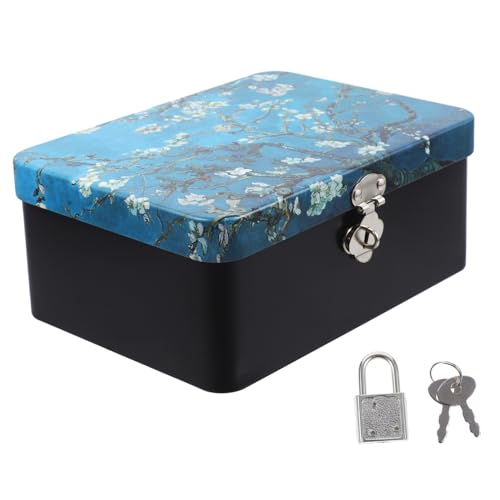 FONDOTIN Stylische Metall Aufbewahrungsbox Aus Weißblech Mit Schloss Praktische Und Dekorative Desktop Organizer Box Für Schmuck Dokumente Teeblätter Und Mehr FONDOTIN Stylische Metall Aufbewahrungsbox Aus Weißblech Mit Schloss Praktische Und Dekorative Desktop Organizer Box Für Schmuck Dokumente Teeblätter Und Mehr von FONDOTIN