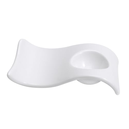 FONDOTIN Keramik Eierbecher Kreatives Design Leicht und Praktisch Für Gekochte Eier und Vorspeisen Eleganter Ei Halter Weiß von FONDOTIN