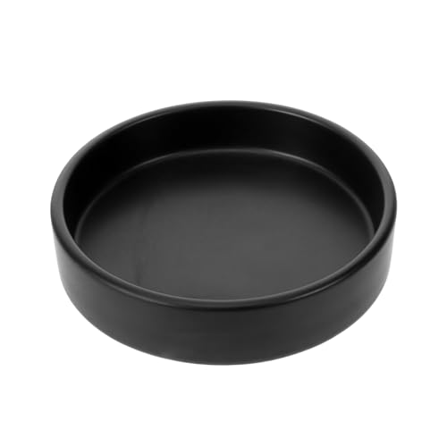 FONDOTIN Keramik Pflanzentopf Untersetzer Rund Langlebig Schwarz Klein Geeignet für Zimmerpflanzen Hydroponik Wasserablauf Tablett Stabile Blumentopf Tropfschale von FONDOTIN