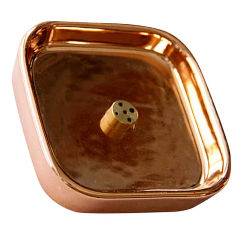 FONDOTIN Keramik Räucherstäbchenhalter Vintage Design Unregelmäßige Sechseckform Tisch räuchergefäß Elegant Rosenvergoldet Für Zuhause Büro Teezimmer Dekoration von FONDOTIN