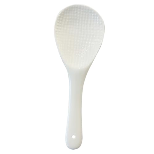 FONDOTIN Keramik Reislöffel Antihaft Reis Paddel Ergonomisch Küchenlöffel für Reiskocher Mikrowelle Weiß Bpa frei Langlebig und Leicht zu Reinigen von FONDOTIN