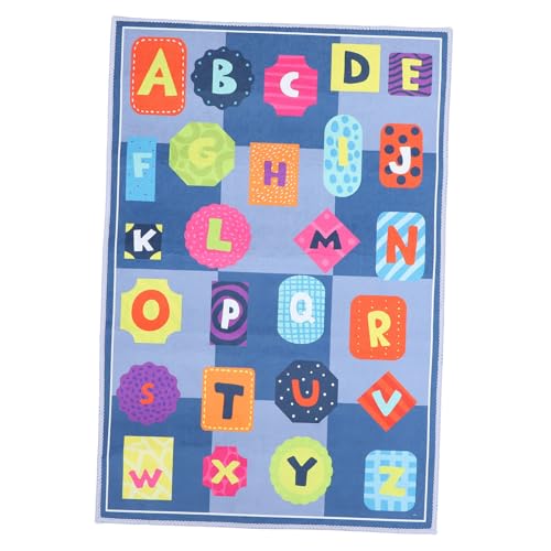FONDOTIN Kinderzimmer Teppich Spielmatte rutschfest Hopse Matte für Jungen und Mädchen Kindergarten Bodenschutz Spielteppich Cartoon Muster Haushalt Wohnzimmer Bodenmatte von FONDOTIN