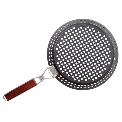 FONDOTIN Klappbare Grillpfanne aus Robustem Gusseisen mit Flacher Basis für Gleichmäßige Hitze für Camping Bbq und Steak Schnelles Erhitzen Offene Flamme Geeignet Pflegeleicht und von FONDOTIN