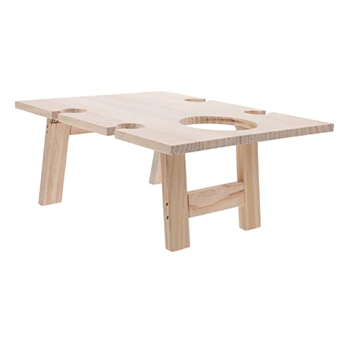 FONDOTIN Kompakter Klapptisch Für Den Außenbereich Weinpicknick Aus Holz Leicht Zu Verstauen Für Strand- Und Gartenpartys von FONDOTIN