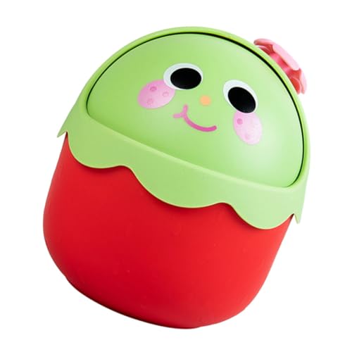 FONDOTIN Kleiner Cartoon Mülleimer Mini Desktop Abfalleimer aus Robustem PP Material Platzsparend und Vielseitig Nutzbar als Schreibtischkorb Niedliche Rote Erdbeer design Aufbewahrungsbox FONDOTIN Kleiner Cartoon Mülleimer Mini Desktop Abfalleimer aus Robustem PP Material Platzsparend und Vielseitig Nutzbar als Schreibtischkorb Niedliche Rote Erdbeer design Aufbewahrungsbox von FONDOTIN