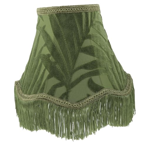 FONDOTIN Kleiner Tischlampenschirm aus Robustem mit Macrame Fransen Vintage Stil Lampenschirm für Schlafzimmer und Hotel Dekorativer Lampenschutz und Vielseitig Einsetzbar von FONDOTIN