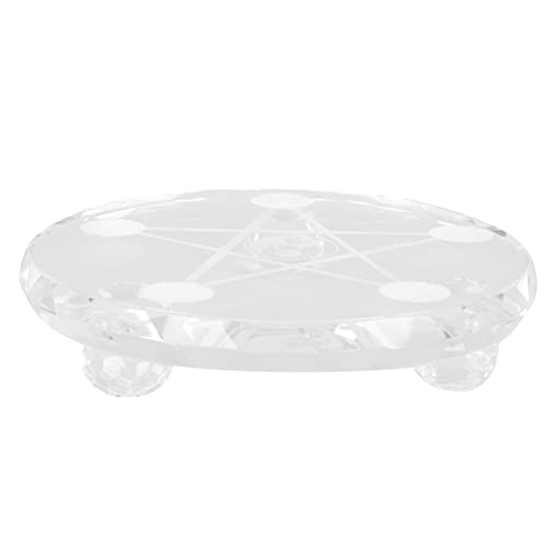 FONDOTIN Kristall-Fünf-Elemente-Platte Ball Mini - Monitorständer goldene Staffelei Basis anzeigen Pop büro Dekoration bastelzeug Glas kristall unterstützung Desktop-Achatbasis Weiß von FONDOTIN