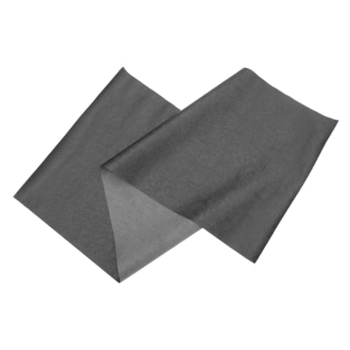 FONDOTIN Kunstleder Geprägte Ledermatte Halbrolle DIY Bastelmaterial Zum Zuschneiden Für Handgemachte Deko Und Heimtextilien In Glänzend Schwarz von FONDOTIN