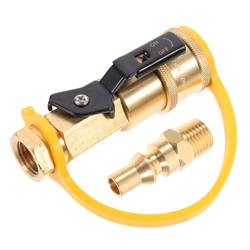 FONDOTIN Kupfer Adapter Gas Schlauch Verbinder Messing Schnellkupplung für Gasgrill Campingkocher Smoker Braisiere von FONDOTIN