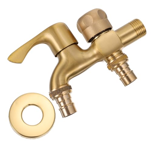 FONDOTIN Kupfer Wasserhahn mit Einem Eingang und Zwei Ausgängen Dualer Gebrauch Langlebig Einfache Installation für Waschmaschine und Haushalt Robust und Praktisch von FONDOTIN