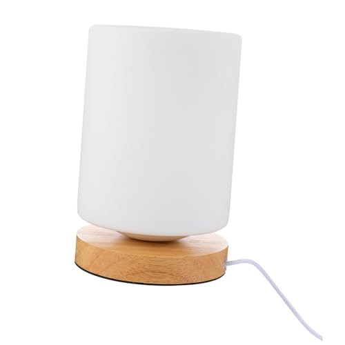 FONDOTIN LED Nachttischlampe mit Touch Steuerung Warmlicht Holz Nachtlicht USB Kleine Lampe für Wohnzimmer Schlafzimmer Kinderzimmer von FONDOTIN