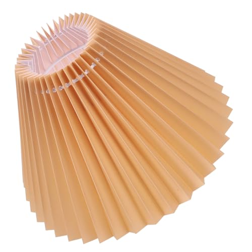 FONDOTIN Lampenschirm Plissee Tischlampenschirm Ersatz Abdeckung für Stehlampe Schlafzimmer Wohnzimmer Dekorative Stoff Lampenabdeckung Langlebig Leicht Installierbar von FONDOTIN