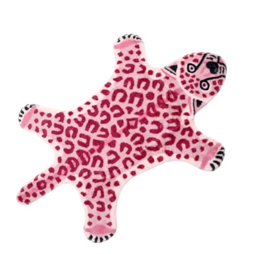 FONDOTIN Leopard und Löwenmuster Teppich Matte rutschfest Komfortabel für Wohnzimmer Schlafzimmer Küche Haustierbereich Stilvolle Bodenmatte von FONDOTIN