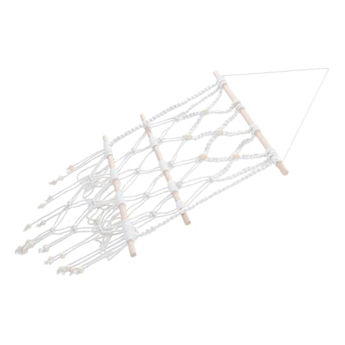FONDOTIN Macrame Wandregal aus Holz und Baumwollseil Gewebter Wandbehang mit Quasten Robustes Hängeregal für Bücher und Dekoration Vielseitiger Wandorganizer für Wohnzimmer und Büro FONDOTIN Macrame Wandregal aus Holz und Baumwollseil Gewebter Wandbehang mit Quasten Robustes Hängeregal für Bücher und Dekoration Vielseitiger Wandorganizer für Wohnzimmer und Büro von FONDOTIN