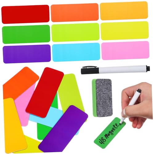 FONDOTIN Magnetische Beschreibbare Kühlschranketiketten mit Stift und Pinsel Wiederverwendbare Namensschilder und Memo magnete für Whiteboards Vielseitig Einsetzbar in Büro und Haushalt FONDOTIN Magnetische Beschreibbare Kühlschranketiketten mit Stift und Pinsel Wiederverwendbare Namensschilder und Memo magnete für Whiteboards Vielseitig Einsetzbar in Büro und Haushalt von FONDOTIN