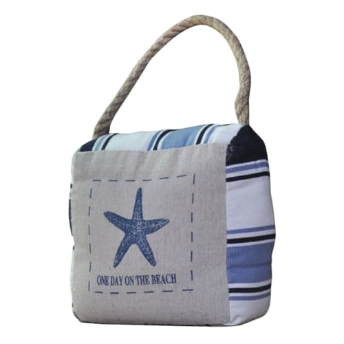 FONDOTIN Mediterraner Türstopper aus Stoff und Opp baumwolle Rutschfest Verschleißfest mit Sandfüllung Dekorativer Türhalter in Sicherer Türpuffer Fliesen Linoleumböden Einfache Anbringung von FONDOTIN