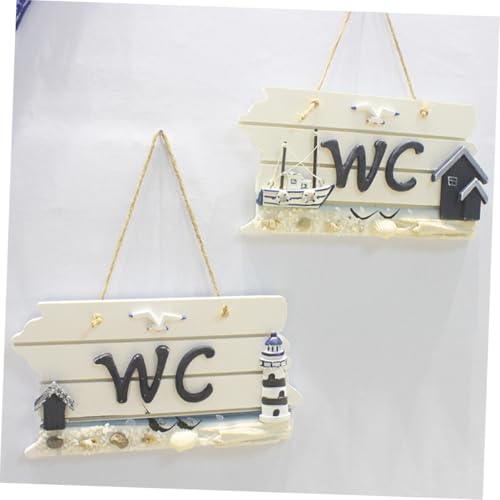 FONDOTIN Mediterranes Wc Schild aus Holz Kreative Türdeko im Frischen Vintage stil Hängendes Toilettenschild für Badezimmer und Öffentliche Wc Einfach Anzubringen Elegante Wanddekoration FONDOTIN Mediterranes Wc Schild aus Holz Kreative Türdeko im Frischen Vintage stil Hängendes Toilettenschild für Badezimmer und Öffentliche Wc Einfach Anzubringen Elegante Wanddekoration von FONDOTIN