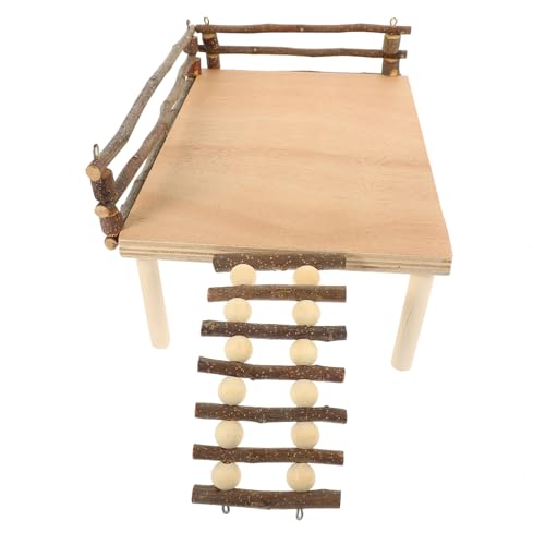 FONDOTIN Mehrzweck Hamster Kletterplattform aus Holz mit Leiter für Meerschweinchen Käfig Zubehör Spielplatz zur Beschäftigung und Stressabbau Kleiner Nagetiere FONDOTIN Mehrzweck Hamster Kletterplattform aus Holz mit Leiter für Meerschweinchen Käfig Zubehör Spielplatz zur Beschäftigung und Stressabbau Kleiner Nagetiere von FONDOTIN