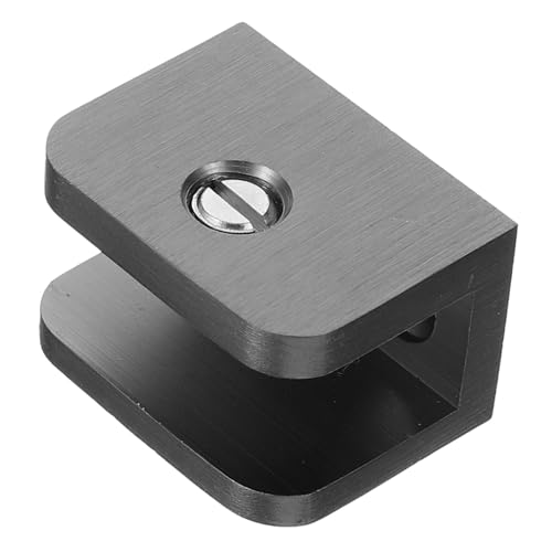 FONDOTIN Metall Glas Regalhalterung Klemme Schwerlast Glashalter für Glasregale Badezimmer Glasböden Starker Halt Verstellbar für Vielseitige Montagebereiche von FONDOTIN