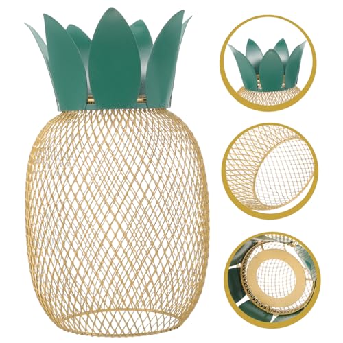 FONDOTIN Metall Lampenschirm Mesh Design Hängelampe Ananasform für Esszimmer Bar Wohnraum Dekoration Eleganter Wiederverwendbarer Lampenschirm für Pendelleuchten und Deckenlampen von FONDOTIN