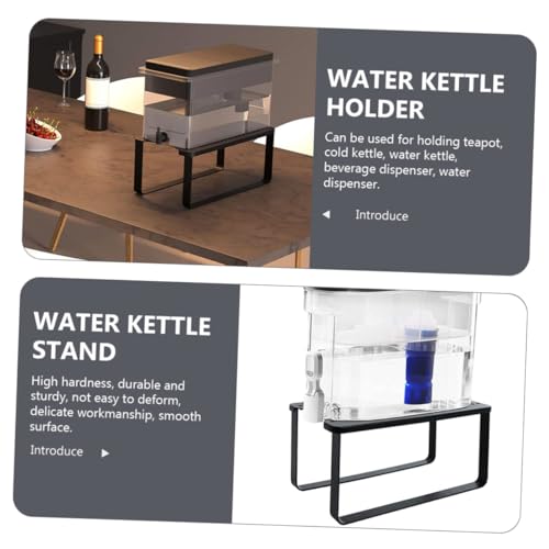 FONDOTIN Metall Wasserkocherhalter Stabiler Getränke Wasserspenderständer Desktop Halter für Teekanne Kaltwasserbehälter Geeignet für Küche und Haushalt Schwarz von FONDOTIN