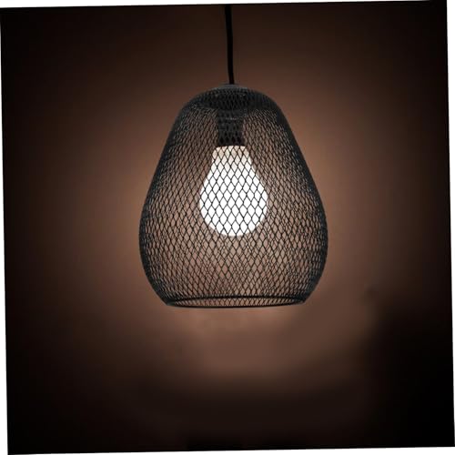 FONDOTIN Metall lampenschirm Hohl Pendelleuchte Lampenabdeckung Modern Geometrisch Pear form Schwarz Für Wohnzimmer Schlafzimmer Restaurant Cafe von FONDOTIN