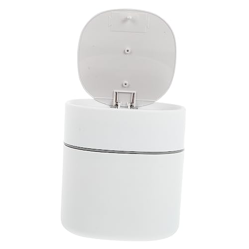 FONDOTIN Mini Abfalleimer mit Pop Deckel Tischmülleimer für Büro Schlafzimmer Badezimmer Platzsparender Abfallbehälter Vielseitig Einsetzbar Weiß FONDOTIN Mini Abfalleimer mit Pop Deckel Tischmülleimer für Büro Schlafzimmer Badezimmer Platzsparender Abfallbehälter Vielseitig Einsetzbar Weiß von FONDOTIN
