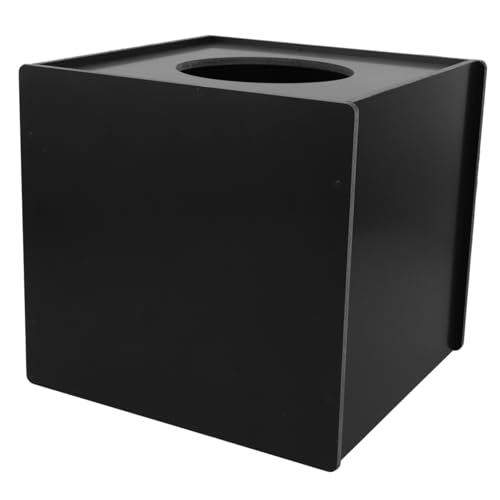 FONDOTIN Multifunktionale Schwarze Raffle Box Robuste Aufbewahrungsbox für Lose und Sammelaktionen für Firmenfeiern Partys und Veranstaltungen Langlebiger Würfel für und Spiel von FONDOTIN