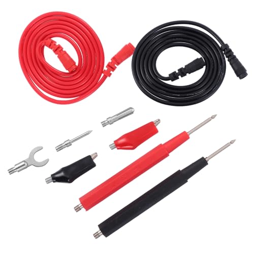 FONDOTIN Multimeter Testkabel Multifunktionale Prüfsonden mit Bananenstecker Alligatorclip Gabelkabel PVC Isoliert Flexibel für Elektronik Auto Industrie Zuhause von FONDOTIN