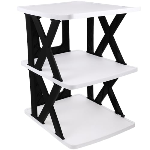 FONDOTIN Multischichtiges Schuhregal aus Stabilem Faltbarem Platzsparend für Flur und Wohnzimmer Schuhaufbewahrung Organizer Robust und Einfach zu Reinigen von FONDOTIN