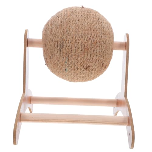 FONDOTIN Natürlicher Sisal Katzenkratzball Holzständer Interaktives für Katzen und Kleine Haustiere Fördert Aktivität und Krallenpflege für Indoor Unterhaltung FONDOTIN Natürlicher Sisal Katzenkratzball Holzständer Interaktives für Katzen und Kleine Haustiere Fördert Aktivität und Krallenpflege für Indoor Unterhaltung von FONDOTIN