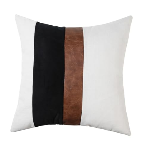 FONDOTIN PU Kissenhülle Waist Pillow Cover Weicher PU Bezug Leicht und Kompakt Stilvoller Sofakissenbezug für Wohnzimmer Schlafzimmer Büro und Auto Moderne Dekokissenhülle in Schwarz FONDOTIN PU Kissenhülle Waist Pillow Cover Weicher PU Bezug Leicht und Kompakt Stilvoller Sofakissenbezug für Wohnzimmer Schlafzimmer Büro und Auto Moderne Dekokissenhülle in Schwarz von FONDOTIN