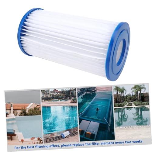 FONDOTIN Poolfilterkartusche aus Leichtem Kunststoff Wiederverwendbarer und Waschbarer Filtereinsatz für Poolpumpe gegen Haare und Schmutz Einfache Reinigung Passend für Intex und C von FONDOTIN