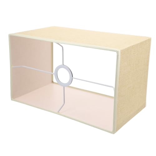 FONDOTIN Rechteckiger Lampenschirm aus Hochwertigem Leinenstoff Einfacher Tischlampen Schirm Dekorativ Langlebig und Vielseitig für Wohn Schlaf und Arbeitszimmer Fassung Kompatibel Beige FONDOTIN Rechteckiger Lampenschirm aus Hochwertigem Leinenstoff Einfacher Tischlampen Schirm Dekorativ Langlebig und Vielseitig für Wohn Schlaf und Arbeitszimmer Fassung Kompatibel Beige von FONDOTIN